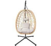 Fauteuil suspendu effet rotin CUZCO CONCEPT USINE Marron G