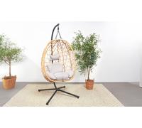 Fauteuil suspendu effet rotin Lima de Kocoon : Effet rotin noir