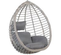 Fauteuil suspendu en rotin gris - BELIANI - TOLLO - Déhoussable - Relaxation - Urbain