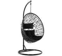 Fauteuil suspendu en rotin noir ø 94 cm ALATRI - BELIANI - Urbain - Relaxation