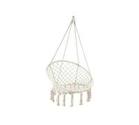 Home Deco Factory – Balancelle Macramé Bohème Terre inconnue 120 x 80 cm – Beige