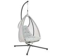 Fauteuil Suspendu Moderne Boho avec Support Chaîne en Métal et Coussin d'As