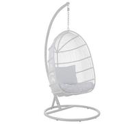 Fauteuil suspendu ovale métal blanc Amble