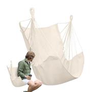 Fauteuil Suspendu, Style bohème, avec Coussin, Design, Corde en Coton Robuste et Cadre en métal, Charge maximale : 150 kg, Confortable pour l'intérieur et l'extérieur, pour Balcon, Jardin