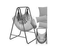 Fauteuil suspendu style boho avec capacité de charge de 160kg gris