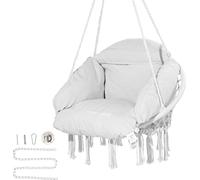 Fauteuil suspendu SucceBuy - une détente confortable pour chaque pièce. Ce fauteuil SucceBuy a une capacité de charge de 120 kg, un tube en acier et une corde en coton ainsi que des coussins. Idéal po