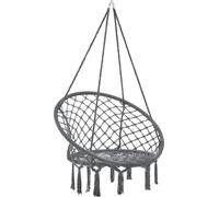 Fauteuil suspendu Tampico jusqu'à 100 kg Siège suspendu Intérieur et extérieur Chaise suspendue Balançoire suspendue Indoor Outdoor Panier suspendu Gris foncé