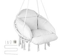 VEVOR Fauteuil suspendu chaise relax macramé coussin pour intérieur extérieur