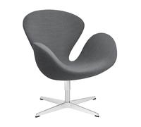 Fauteuil Swan™ Christianshavn étoffe satin polished aluminium base