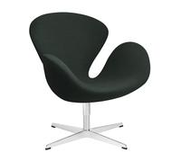 Fauteuil Swan™ Christianshavn étoffe satin polished aluminium base