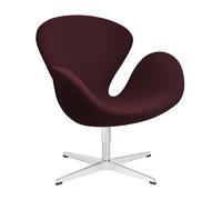 Fauteuil Swan™ Christianshavn étoffe satin polished aluminium base
