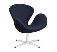 Fauteuil Swan™ Christianshavn étoffe satin polished aluminium base