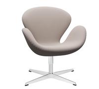 Fauteuil Swan™ Christianshavn étoffe satin polished aluminium base