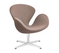 Fauteuil Swan™ Christianshavn étoffe satin polished aluminium base