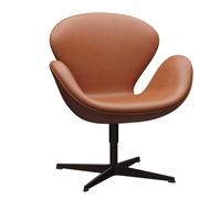 Fauteuil Swan™ cuir structure bronze brun powdercoated aluminium frame