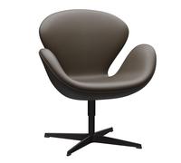 Fauteuil Swan™ cuir structure graphite chaud powdercoated aluminium frame