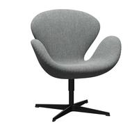 Fauteuil Swan™ étoffe structure noire black powdercoated aluminium frame