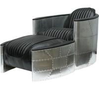 Fauteuil Tabouret Cuir Vintage Luxe Cuir véritable Fauteuil Design Rétro Fauteuil Club Nouveau
