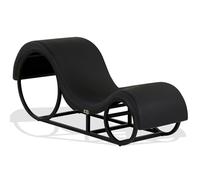 Fauteuil Tantrique Tantra - Chaise Ergonomique pour détente, Lecture et Yoga - Coussin de Soutien, Structure métallique, Largeur 50 cm (Noir)