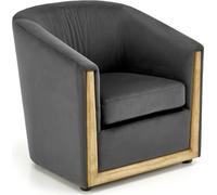 Fauteuil tapissé Enrico, gris