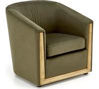 Fauteuil tapissé Enrico, vert