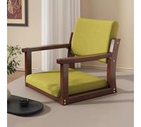 Fauteuil Tatami - Chaise rembourrée en bois sans pieds pour lire et méditer dans le salon ou le balcon