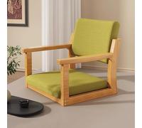Fauteuil Tatami - Chaise rembourrée en bois sans pieds pour lire et méditer dans le salon ou le balcon