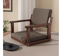Fauteuil Tatami - Chaise rembourrée en bois sans pieds pour lire et méditer dans le salon ou le balcon