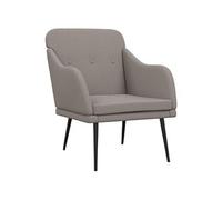vidaXL Fauteuil Taupe 63x76x80 cm Tissu, fauteuil relax, fauteuil de salon, chaise de chambre à coucher, chaise longue, 351479