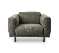 Fauteuil Teddy black powdercoated frame