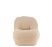 Fauteuil Teddy Velours beige