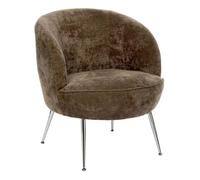 Fauteuil chenille tonka Tildae pieds métal chrome