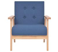 Fauteuil Tissu 4 | vidaXL : Couleur - Bleu