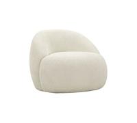 Fauteuil Tissu Bouclette "Ginevra" 81cm Blanc