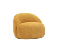 Fauteuil Tissu Bouclette "Ginevra" 81cm Jaune