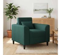 vidaXL Fauteuil Moderne – Tissu gris foncé, coussin en mousse, assise confortable