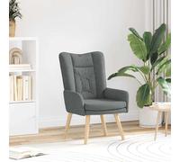 vidaXL Fauteuil relaxant en tissu et contreplaqué – Taupe