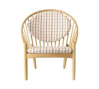 FDB Møbler Fauteuil tissu J166 Jørna couverture du cheval rouge, nature lxHxP 76,6x86x76,4cm