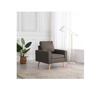 Fauteuil Taupe Tissu - Vidaxl Gris