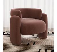 Fauteuil tonneau moderne en velours du milieu du siècle - Petit canapé élégant pour salon, chambre à coucher et appartement - Meubles confortables pour des espaces confortables