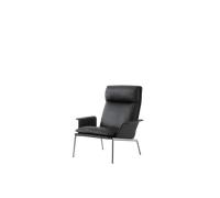 &Tradition Fauteuil lounge Muno LN17 High back Dark chrome-Black