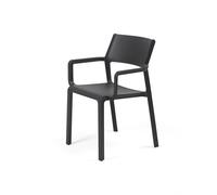 Chaise de Jardin 4 Pieds Empilable Avec Accoudoirs Nardi Trill Armchair 40250.02.000 Antracite