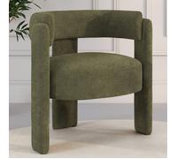 IDMarket - Fauteuil tripode Gustave Tissu Chenille Vert