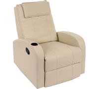 Fauteuil De Télévision Durham, Fauteuil Relax, Chaise Longue, Similicuir Crème Multicolore