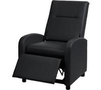 Fauteuil TV MENDLER HWC-H18, fauteuil inclinable, cuir synthétique pliable 99x70x75cm noir Noir G