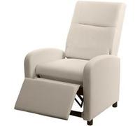 Fauteuil TV MENDLER HWC-H18 simli cuir 99x70x75cm crème beige Beige G
