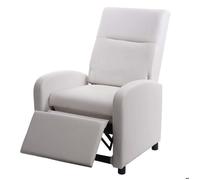 Fauteuil TV relax en synthetique dossier pliable 99x70x75cm blanc 04_0002006