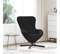 Fauteuil ?uf en Velours Noir