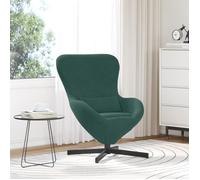 Fauteuil œuf en velours vert foncé