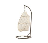 Fauteuil ?uf Suspendu En Macramé Coton - Jardiline Multicolore